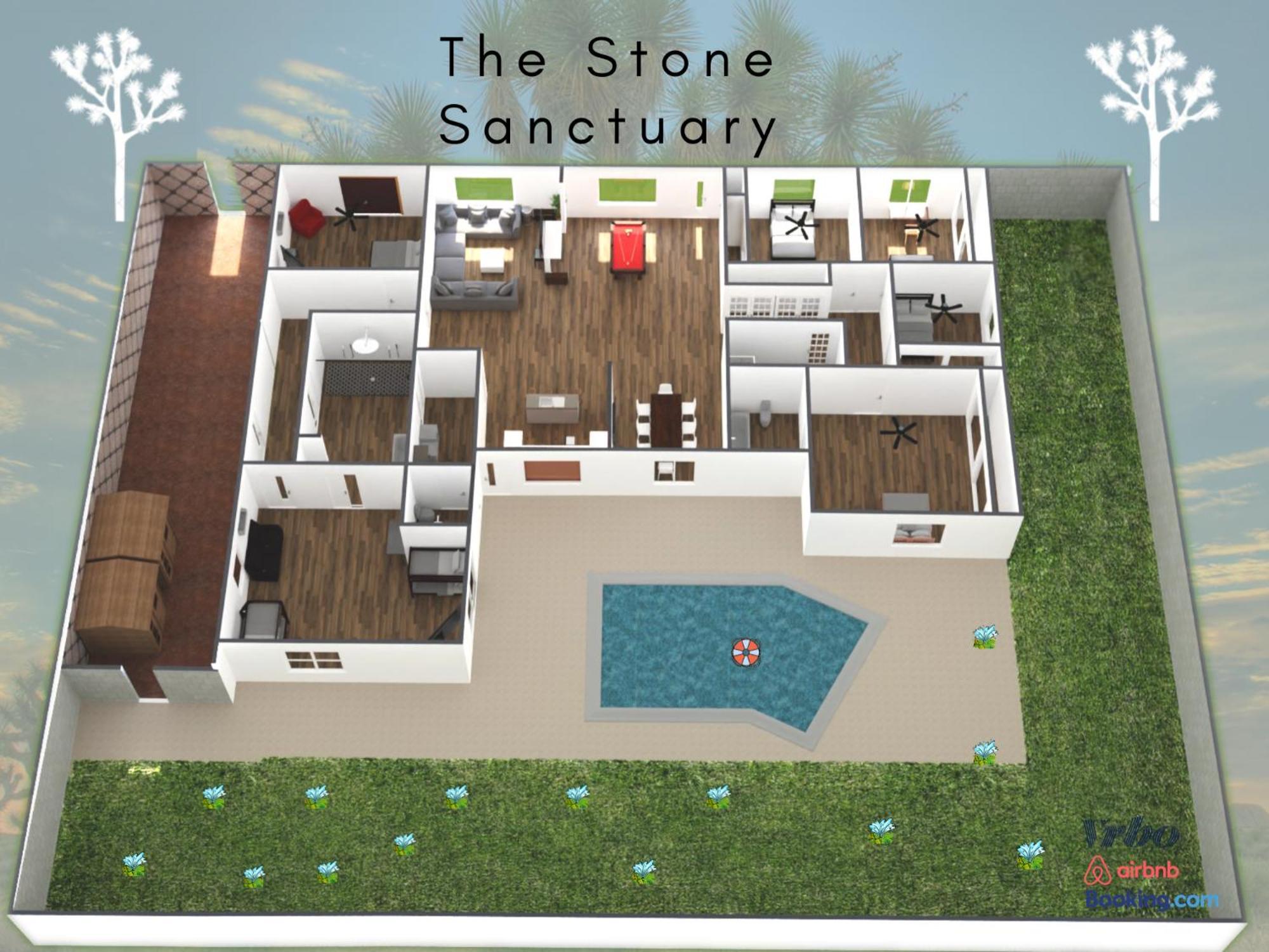 Lux Private Home - Pool, Billiards, 8 Smart Tvs, Board Games, Cotton Bedding - The Stone Sanctuary At Mccullough Hills Trailhead Las Vegas Buitenkant foto