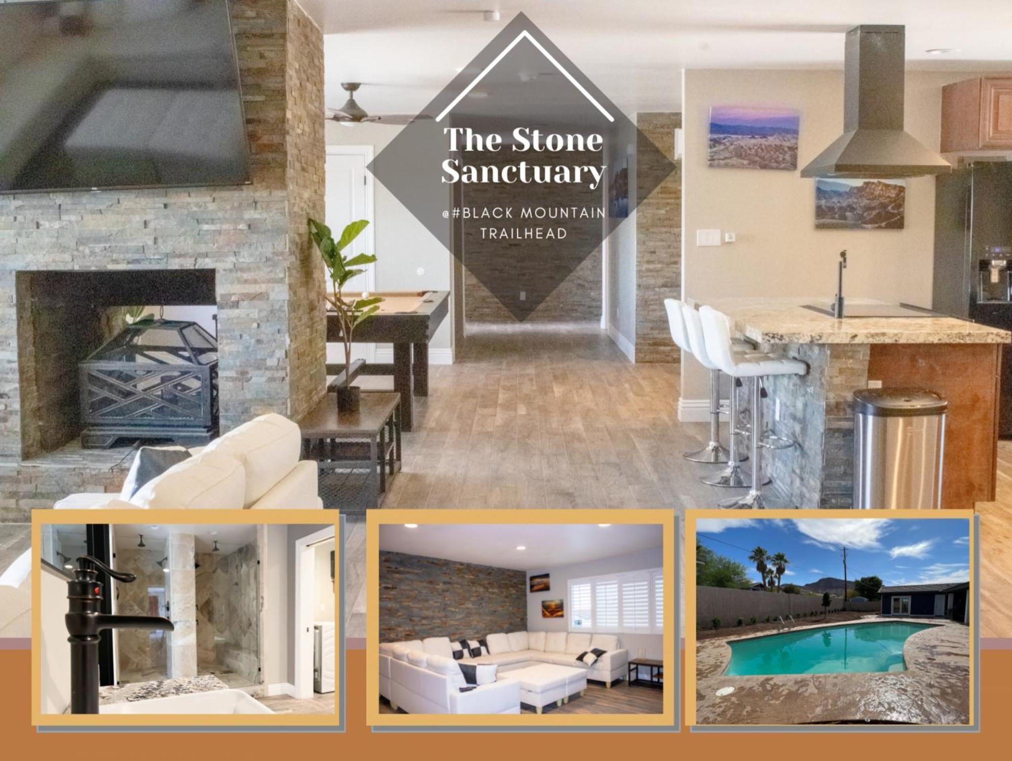 Lux Private Home - Pool, Billiards, 8 Smart Tvs, Board Games, Cotton Bedding - The Stone Sanctuary At Mccullough Hills Trailhead Las Vegas Buitenkant foto